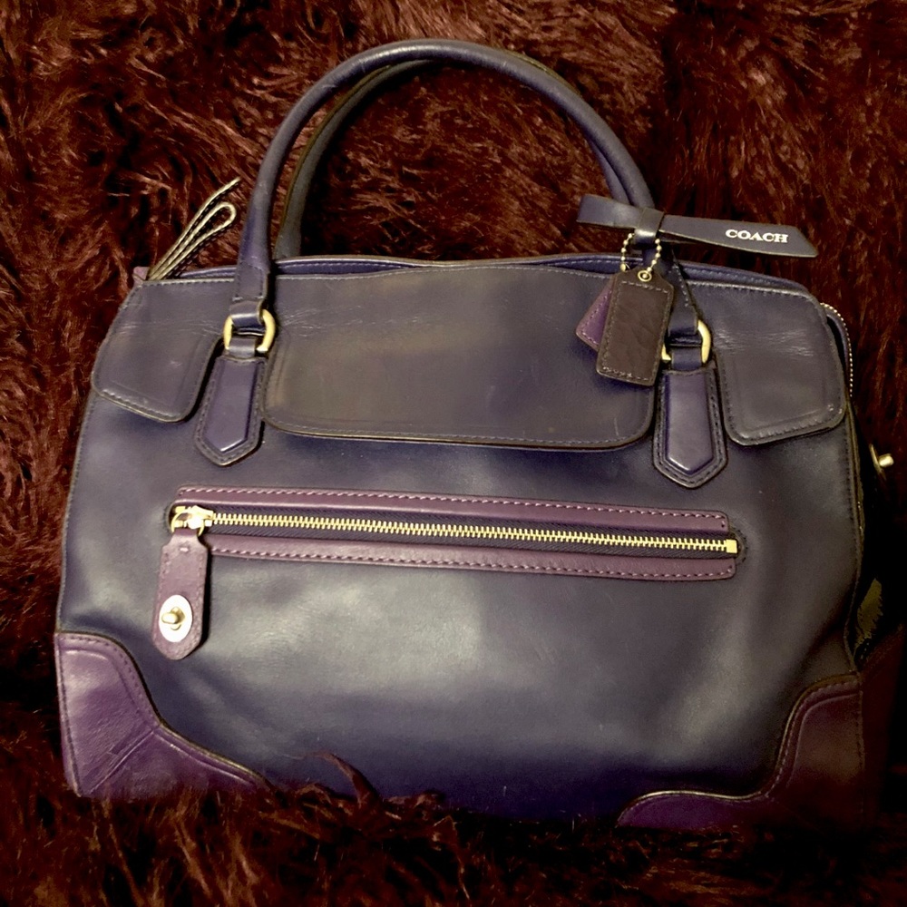 Coach Poppy Colorblock in Purple Tones